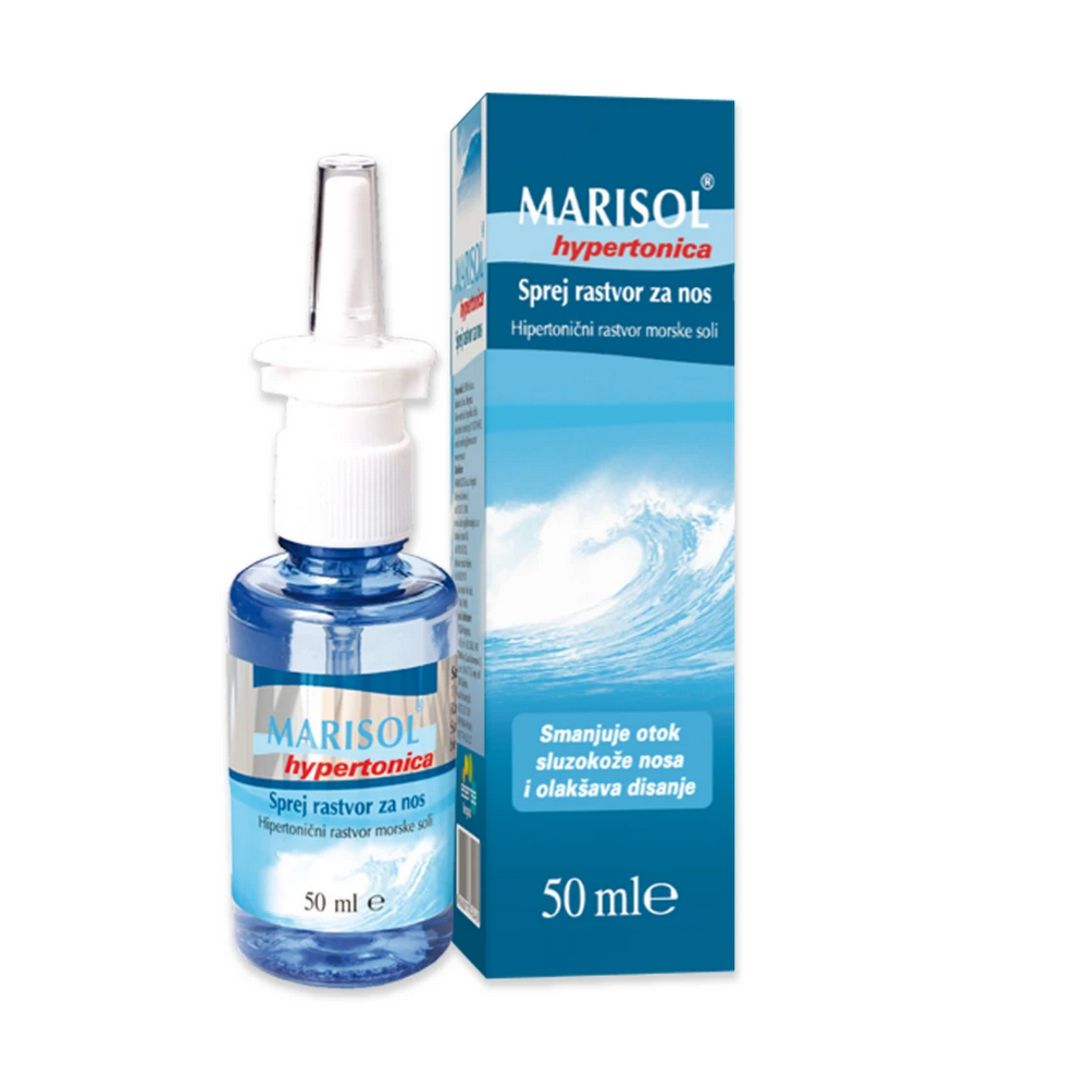 Abela Marisol Hypertonic Nasal Spray 50Ml Sea Water Nasal Decongestant Spray