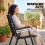 Outsunny Sillas Plegable Negro 62 x 58 x 97 cm 2