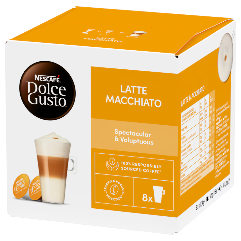 Nescafé Dolce Gusto Latte Macchiato Pods 16 Pods | Multipack of 3 | Creamy layered coffee; Arabica and Robusta selection; smooth espresso base for café-style drinks - Image 6
