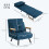 Homcom Sofá Cama Individual Azul 63 x 73 x 81 cm 6