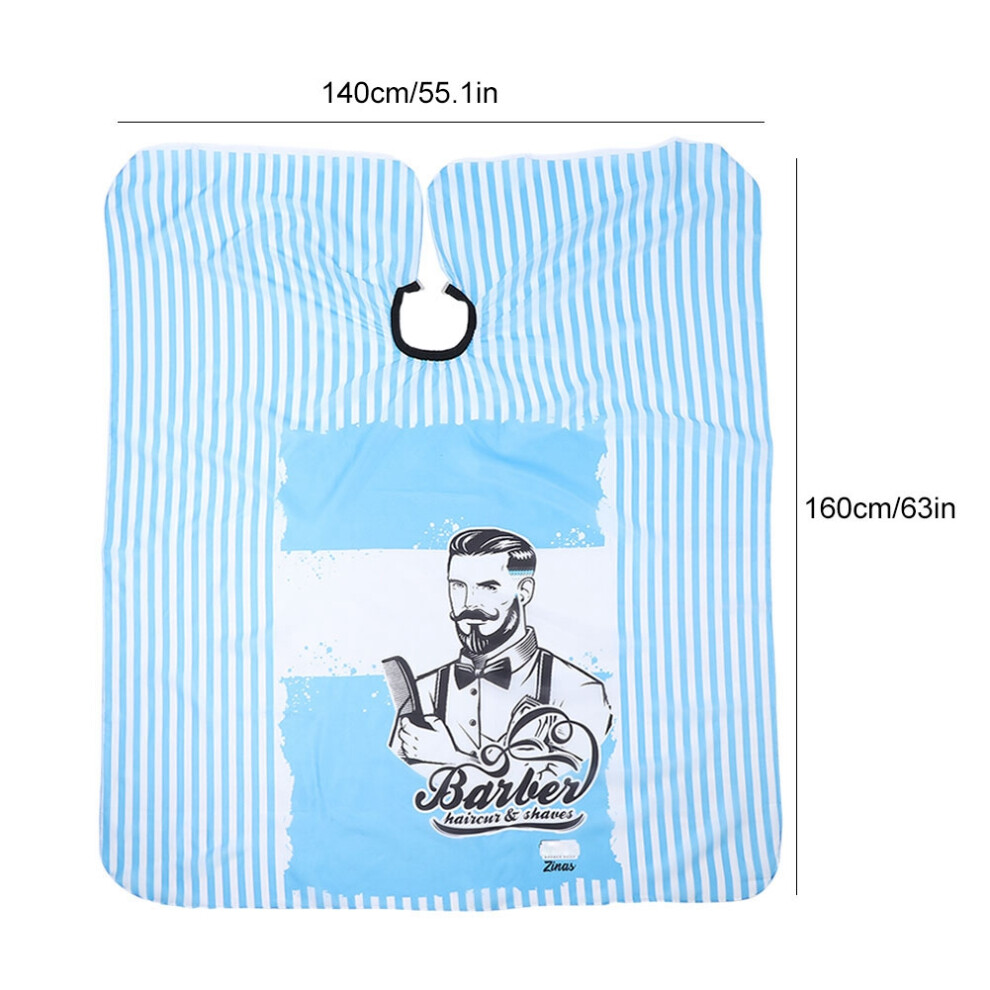 Blue Texture Barber Apron 160X140cm Anti-Static
