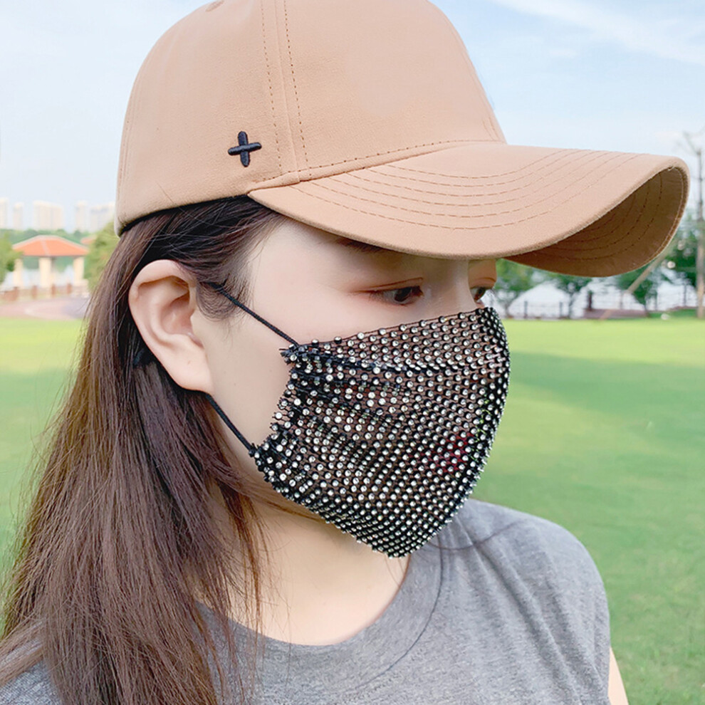 Crystal Rhinestone Mask, Women's Gauze