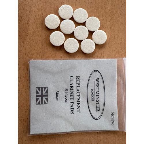 Westminster Clarinet Pads, 18mm, Set of 10 2