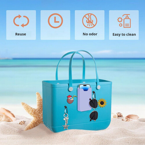 Silikon-Telefonhalter-Zubehör für Strandtasche,-grau 1