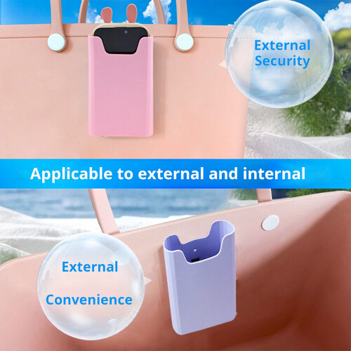 Silikon-Telefonhalter-Zubehör für Strandtasche,-grau 2