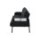 (Black) Modern Upholstered 3-Seater Sofa with Side Pockets & Armrests 9
