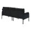 (Black) Modern Upholstered 3-Seater Sofa with Side Pockets & Armrests 10