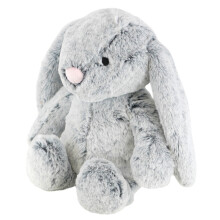 The Magic Toy Shop 10” Plush Super Soft Grey Rabbit Cuddly Toy Seated Bunny Stuffed Pet Farm Animal