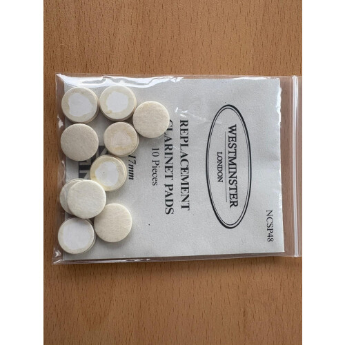 Westminster Clarinet Pads, 17mm, Set of 10