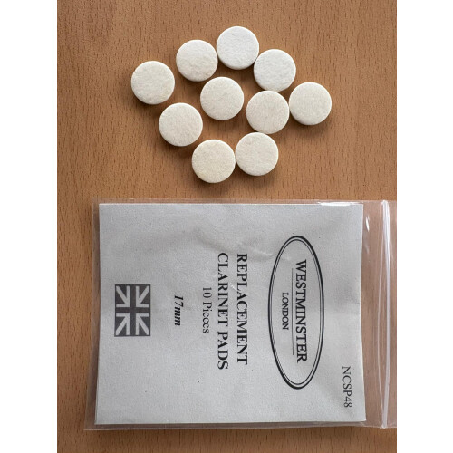 Westminster Clarinet Pads, 17mm, Set of 10 2
