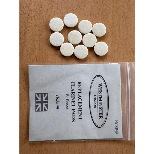 Westminster Clarinet Pads, 16.5mm, Set of 10 2