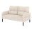 (Beige) Modern Upholstered 2-Seater Sofa with Side Pockets & Armrests 8