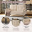 (Beige) Modern Upholstered 2-Seater Sofa with Side Pockets & Armrests 5