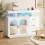 Homcom HOMCOM High Gloss Sideboard with LED Lights, Power Outlets, Drawers, White 1