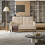 (Beige) Modern Upholstered 2-Seater Sofa with Side Pockets & Armrests 2