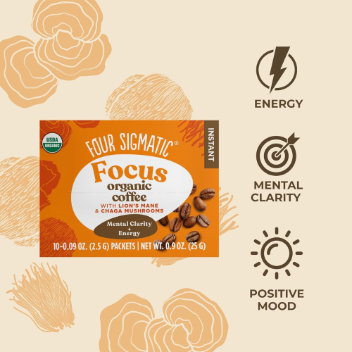 (1 Box) Four Sigmatic Organic Instant Coffee - 10 Packets 1
