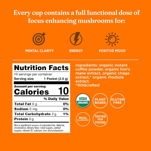 (1 Box) Four Sigmatic Organic Instant Coffee - 10 Packets 2