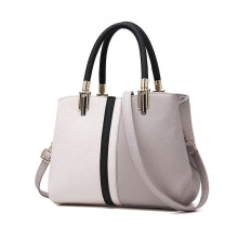 (Gray) Women Pu Leather Tote Bag Large Capacity Waterproof Bag Special Gifts