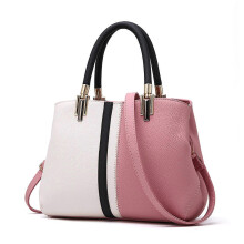 (Pink) Women Pu Leather Tote Bag Large Capacity Waterproof Bag Special Gifts