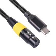 USB C to XLR Female Cable Type C Male to 3 Pin XLR Female Microphone Cable Connector Computer Audio