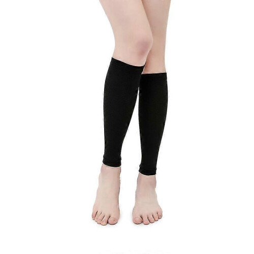 (Black) Calf Compression Socks, Footless Compression Sock