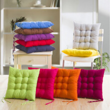 (blue) 40x40x5 Cm Solid Color Chair Cushion Office Computer Chair Cushion Autumn And Winter Tatami Cushion