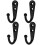 Crochets muraux robustes Dreamhall, noirs, lot de 10. 4
