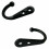 Crochets muraux robustes Dreamhall, noirs, lot de 10. 5