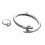 Elegant Snake Shape Open Bangle Bracelet and Rings Set-silver 1