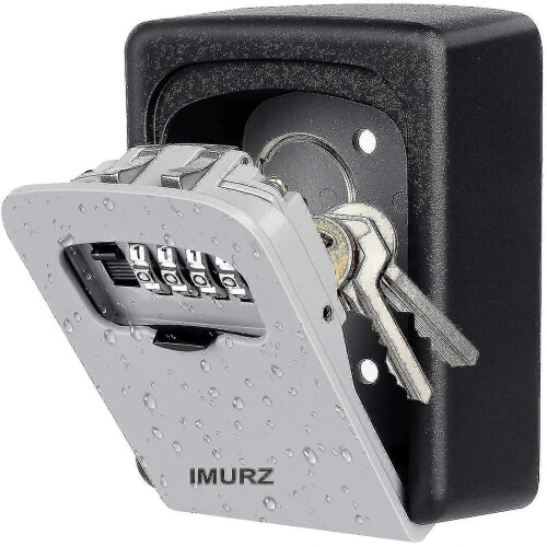 Key Safe Box, Wall Mounted Key Box, High Secure 4 Digit Code Key Box Waterproof And Rust Proof, for Indoor Outdoor Home Office