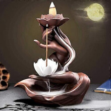 Artisan-Crafted Indoor Smoke Waterfall, Backflow Incense Burner Creates A Mysterious Atmosphere for Spa Yoga Meditation Areas, Exquisite Decoration