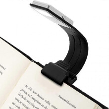 Eye-Caring Bookmark Clip-On Light, Portable & Flexible for Books, Music Stands, USB Rechargeable with 30 Min Quick Charge & 15 Hours Battery Life