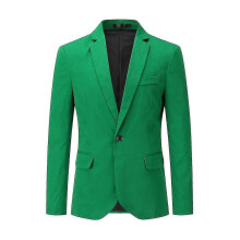 (XL, Green) Allthemen Mens Solid Color Slim Fit Business Casual Blazer