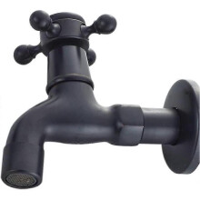Vintage Cold Water Faucet with Single Handle G1/2 Interface - Wall Mounted(black)