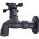 Vintage Cold Water Faucet with Single Handle G1/2 Interface - Wall Mounted(black) 1
