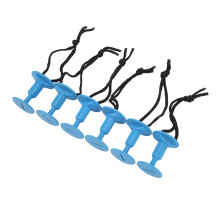 6 piezas de tapón para correa de tabla de surf de nylon, azul 3.8oz