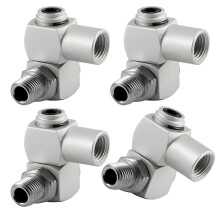 4-pack duurzaamheid aluminium pneumatische roterende fitting-1