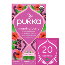 Pukka Morning Berry Organic Herbal Tea - 1 pack (20 Sachets)