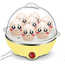 (Yellow) Egg steamed egg intelligent multifunctional egg cooker automatic power off anti-dry egg burning machine