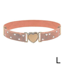 (Pink heart) Kids Girls Elastic Belts Adjustable Waist Belt Teen Pants Heart NEW. Belt
