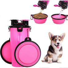 Adventure Ready, Outdoor Portable Dog Bowls with Travel Water Bottle, Large Capacity Keeps Your Pet Hydrated, Safe for Pets with BPA-Free