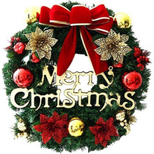 Artificial Pine Garland, Front Door Wreath, Simulation Wreath That’s Easy To Install, Environmental Protection, 30 Cm Brightly Colored Christmas