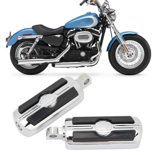 Fußpedale Motorrad Paar verchromt einstellbar 10mm