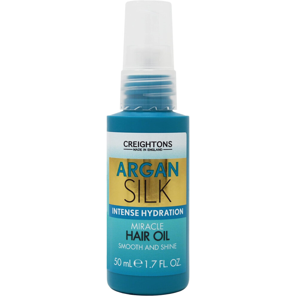 Creightons Argan Silk Intense Hydration Miracle Hair Oil (50Ml) - Infused With Argan Oil Which Is Rich In Antioxidants. Suitable For All Hair Types.