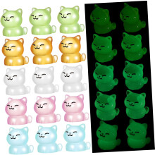 Askarteluhuoneen pakollinen hankinta: 40 kpl Night Glow Orange Figurines Resin Cat -miniatyyrejä nukkekotiin ja sisustukseen