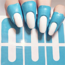 Nail Polish Protector, U-Shape Tape Nail Art for Speedy Precise Application, Disposable Peel-Off Sticker Ideal for Manicurists Trainers Beginners