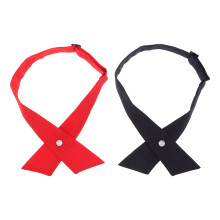 2Pcs Adjustable Formal Polyester Bow Ties for Women Dress and Uniform