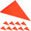 10pcs Bicycle Safety Flags High Visibility Orange Triangular Warning Pennants Replacement 1