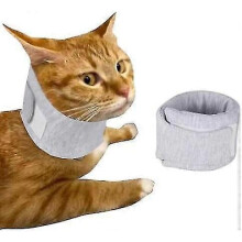 (M, Grey) Dog Neck Brace Supports, Cat Neck Brace, Elizabethan Collar For Pet After Surgery Recovery Cervical Vertebral Sprains Instability Neck Brace
