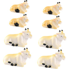 8 pezzi di micro paesaggio ornamentale in miniatura, figure di animali, figurine di animali dei cartoni animati
